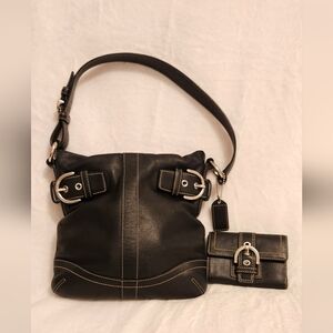 Coach SOHO SLIM DUFFLE AND MATCHING BIFOLD Buckle WALLET #1453 vintage